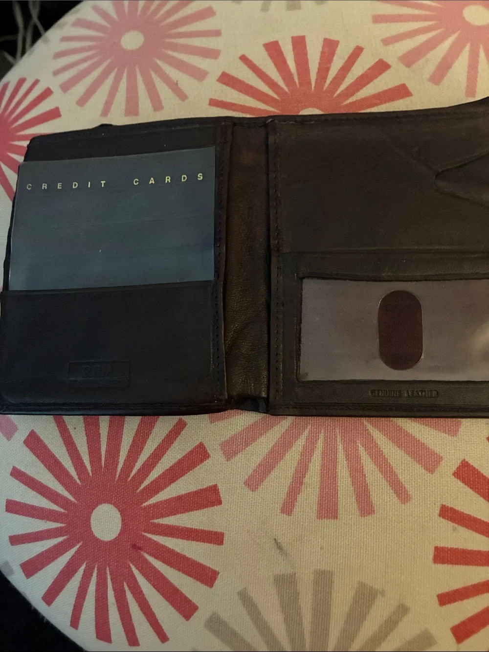 RBM Vintage Classic Men's Soft Black Genuine Leather Bifold Wallet No Rips